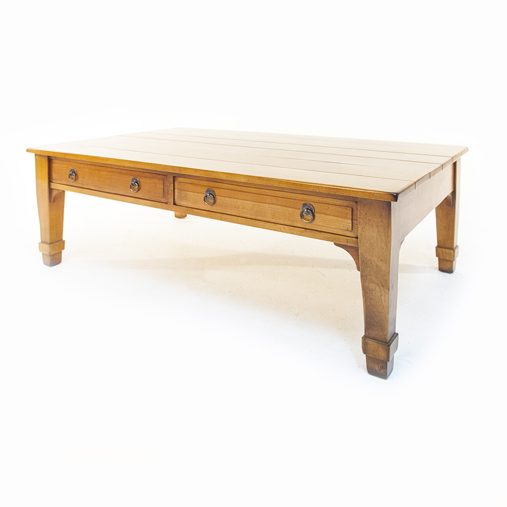 Charles Barr Solid Cherry Coffee Table with Drawers Kings